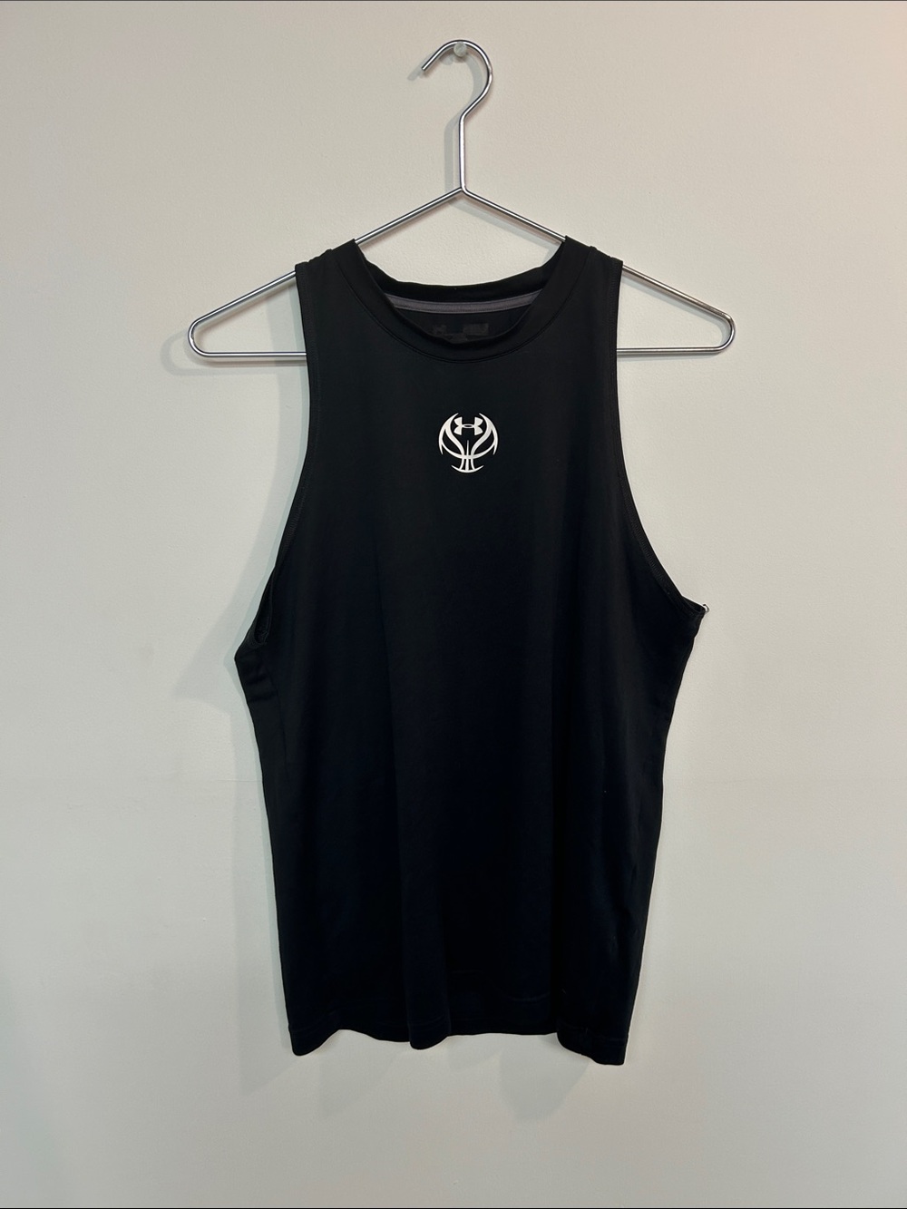 Under Armour Women's Black Tank Top with White Logo